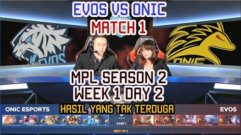 Evos Vs Onic Match Mpl Id Season Week Day Mobile Legends