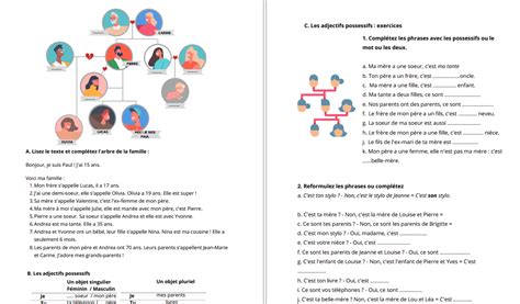 Les Adjectifs Possessifs Exercices Fle A Infoupdate Org