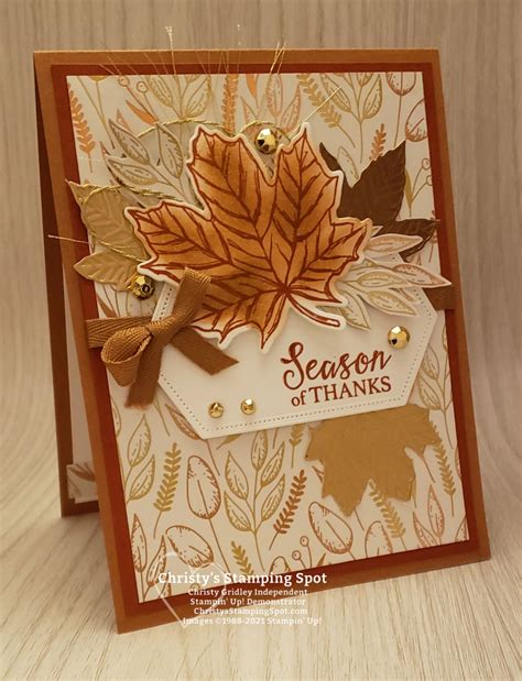 Stampin Up Autumn Season Of Thanks Card Thanksgiving Cards Handmade