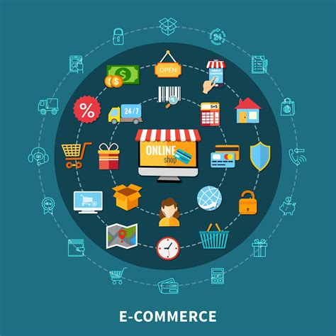 E Commerce Flat Composition 471116 Vector Art At Vecteezy