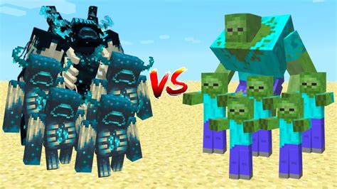 Warden Army Vs All Mobs Army In Minecraft Mob Battle Youtube