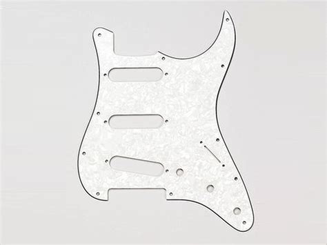 Pickguard Stratocaster Parchment Perloid Plis Allparts Guitare Garage