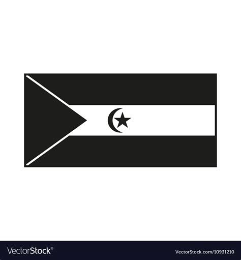 Flag sahrawi arab democratic republic Royalty Free Vector