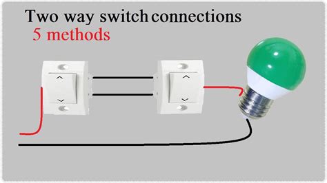 Two Way Switch Connection 5 Method Staircase Two Way Switch Wiring Youtube