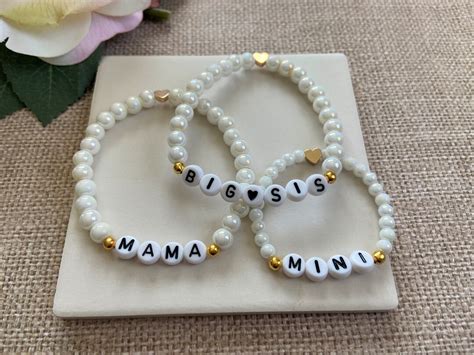 Mamaminibig Sis Bracelet Set Mama And Me Bracelet Motherdaughter Matching Bracelet Set