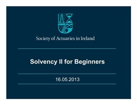 130516 Solvency II For Beginners Pdf