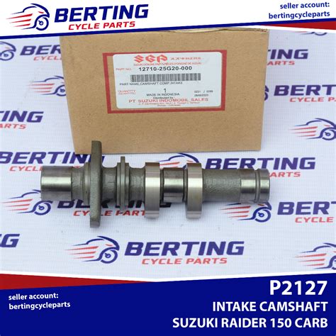 SGP INTAKE CAMSHAFT Suzuki Raider 150 Carb Genuine 12710 25G20 000