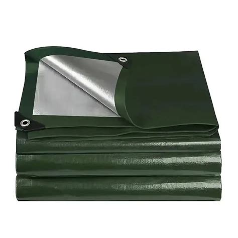 Lona Impermeable Para Cubrir La Lluvia Toldo Verde Y Plateado Bloque Uv