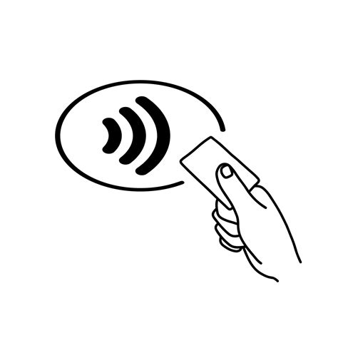 Nfc Logo Contactless Wireless Payment Method Through Pos Terminal Icon