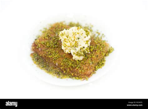 Traditional Turkish Dessert As Known Kunefe Or Kunafah Or Kunafeh