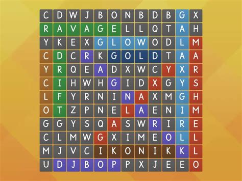 Skins De Fortnite Wordsearch