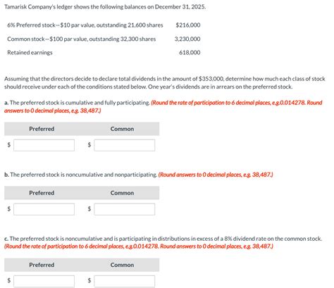 Solved Tamarisk Company S Ledger Shows The Following Chegg