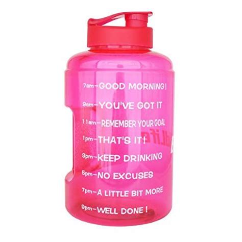 1 Gallon128oz Water Bottle Inspirational Fitness Workout Sports Water Bottle With Time Marker