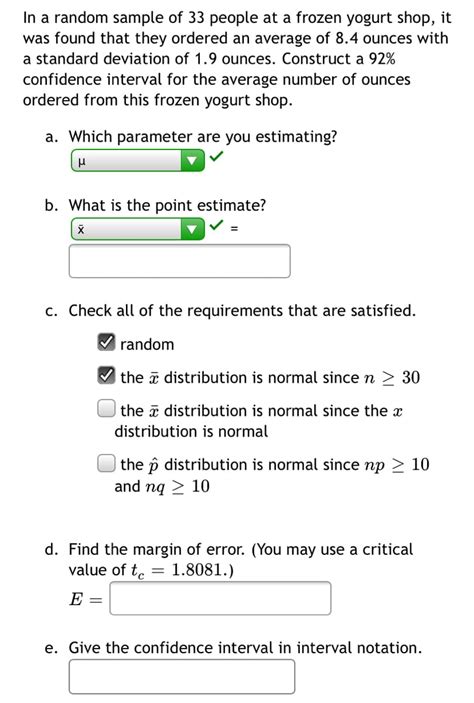 Answered A Which Parameter Are You Estimating Bartleby