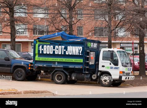 Junk Pickup Service Truck Usa Stock Photo Alamy