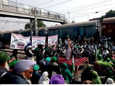 Rail Roko Agitation Farmers Sit On Tracks In Punjab Haryana Traffic