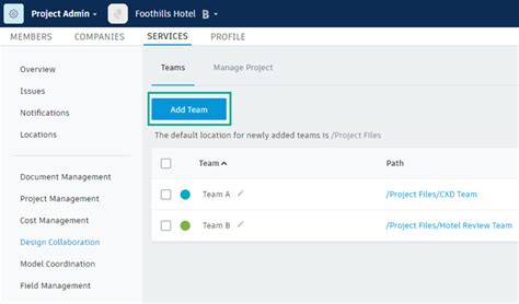 Teams In Design Collaboration Bim 360 Autodesk Knowledge Network