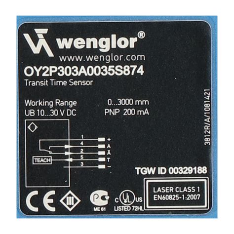 Wenglor Oy P A S Distance Sensor New Nfp