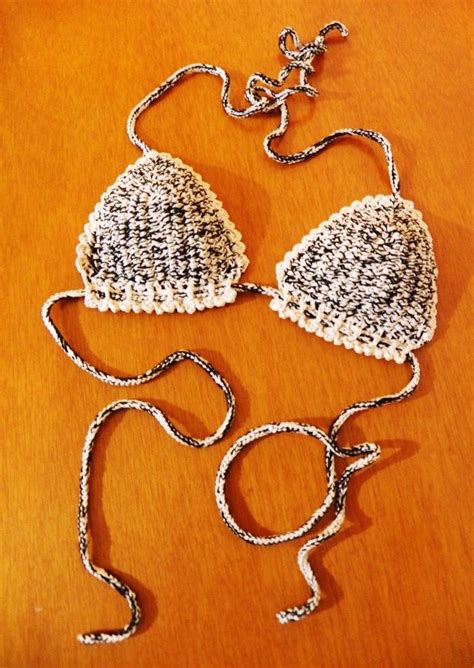 Bikini Preto E Nude Em Crochet Elo Produtos Especiais