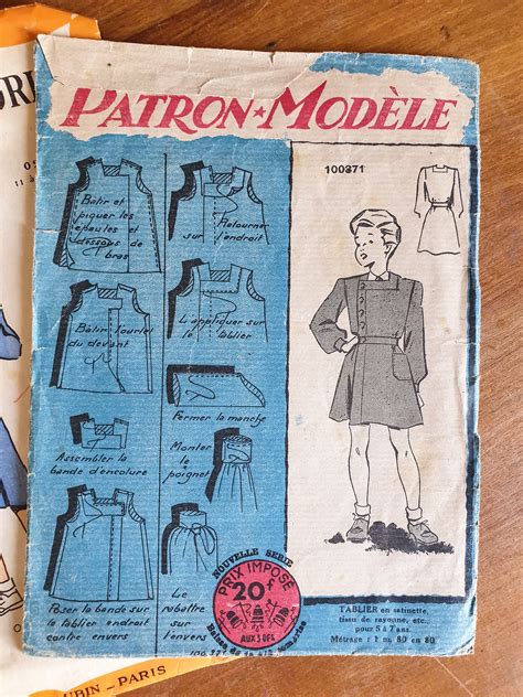 Set Of 4 Vintage French Sewing Patterns Etsy