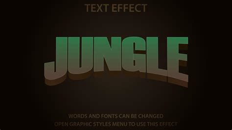 Illustration Vectorielle D Effet De Texte Jungle Modifiable 3221171 Art