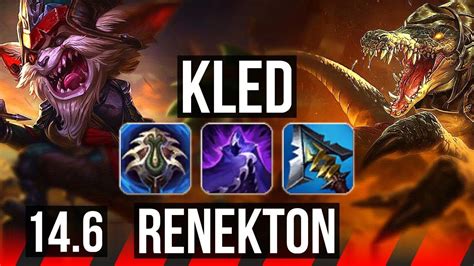 Kled Vs Renekton Top Rank 2 Kled 6 Solo Kills 15 3 12 Godlike