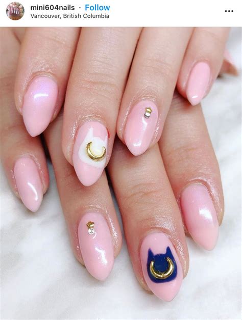 Sailor Moon Luna Nails Nails Cute Gel Nails Sailor Moon Nails