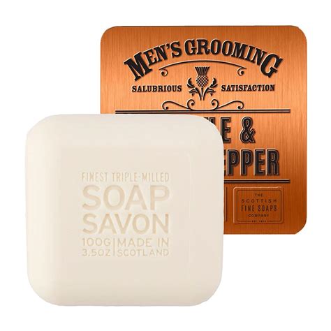 Scottish Fine Soaps Thistle And Black Pepper Face And Beard Soap — Fendrihan