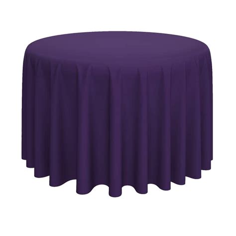 Lanns Linens 108 Round Polyester Tablecloth Purple Lin Tbl R108 Purp01 Parts Town