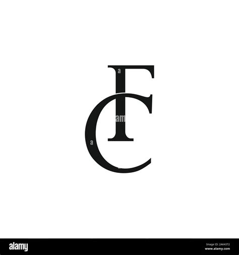 Initial Letter Fc Or Cf Logo Vector Design Template Stock Vector Image