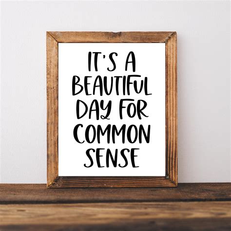 Sarcastic Wall Art Common Sense Funny Office Decor Sign - Etsy | Diy ...