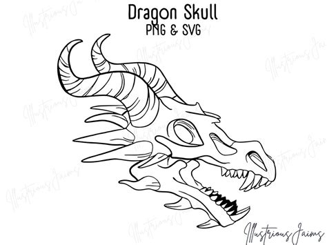 Dragon Skull SVG, Dragon Skeleton, Dragon SVG Cut File for Cricut ...