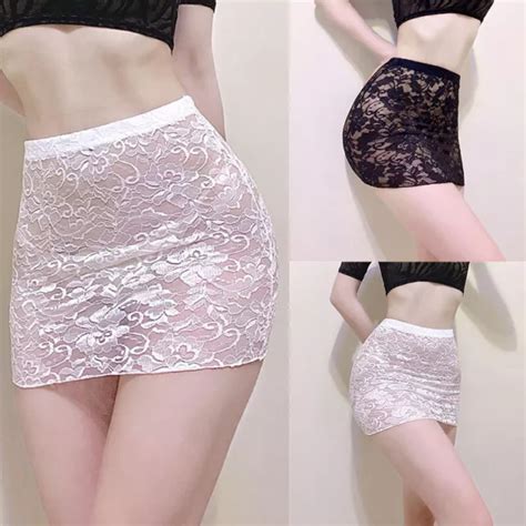 JUPES TRANSPARENTES POUR Femmes Micro Mini Hanches Lingerie Mini Jupe