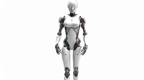 Full Body Female Cyborg Or Robot In 3d Rendering Isolated On White Background Humanoid Cyborg