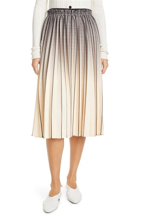 Buy Proenza Schouler White Label Ombre Plaid Pleated Skirt Nude