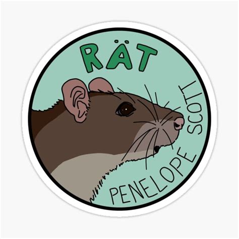 "Penelope Scott rat rät" Sticker for Sale by saffl0wer | Redbubble