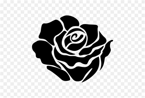 CRMla: Transparent Vector Rose Clipart Black And White