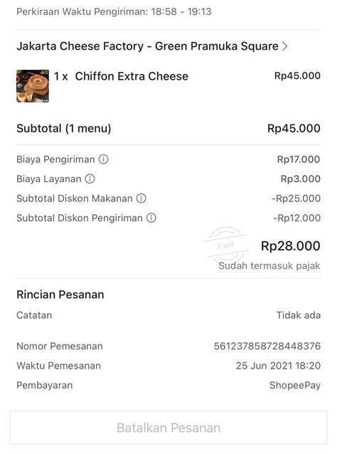 Tby On Twitter Jakarta Cheese Factory Pake Promo Shopeefood Jadi