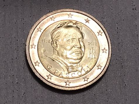 Moneta Euro G Pascoli Fior Di Conio Con Piccolo Difetto Di Conio Ebay