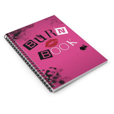 Mean Girls Burn Book Spiral Notebook Ruled Line 118 Page Sketchbook