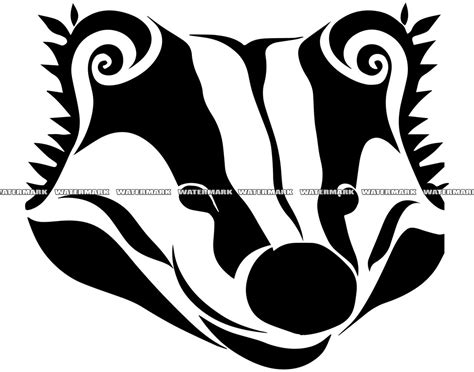 Tribal Badger Svg 3 Tribal Badger Cut File Tribal Badger Etsy