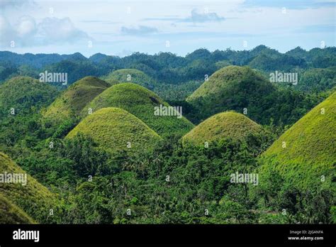 The Chocolate Hills are a geological formation in Bohol Island, Philippines Stock Photo - Alamy