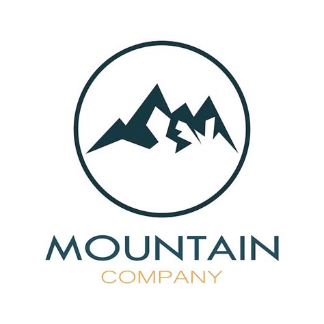 Premium Vector Minimalist Mountain And Sun Logo Design In Flat Colors