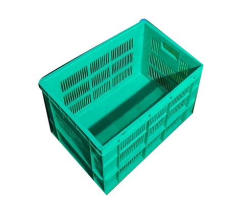 Green Plastic Vegetable Crates At Piece Perforated Crate In