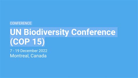 Un Biodiversity Conference Cop Global Sustainable Sport