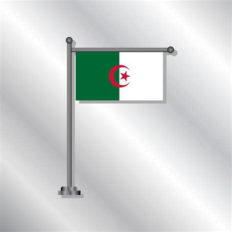 Illustration Of Algeria Flag Template Vector Art At Vecteezy