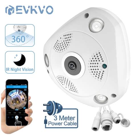 EVKVO Fisheye VR Dome Full 5MP 360 Degree VR Panorama WIFI IP Camera