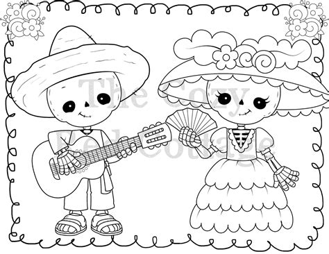 Dias De Los Muertos Coloring Pages Skull Coloring Pages For Adults