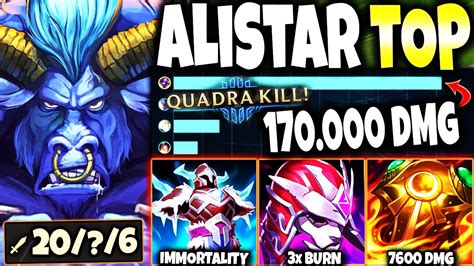 Cow Of Death Alistar Top Will 1v5 Any Team ~ 170000 Total Dmg And 20k