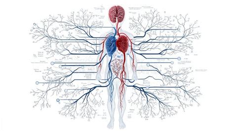 Detailed Illustration Of The Human Circulatory System Highlighting